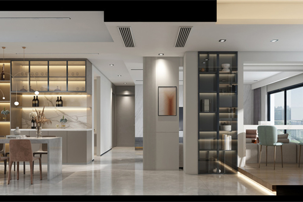 廣州市逸翠灣現代簡約風格三居室裝修案例