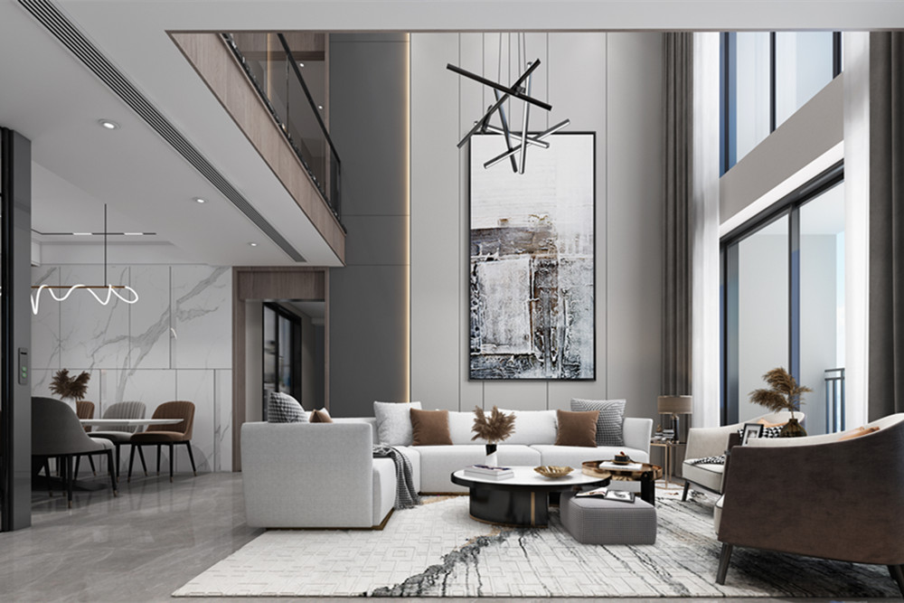 中山市正邦華顥豪庭現代簡約風格四居室裝修案例