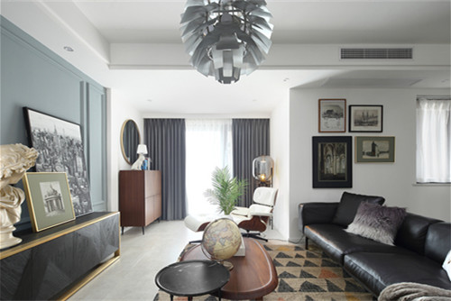 德陽市保健院家屬區現代簡約風格三居室裝修案例