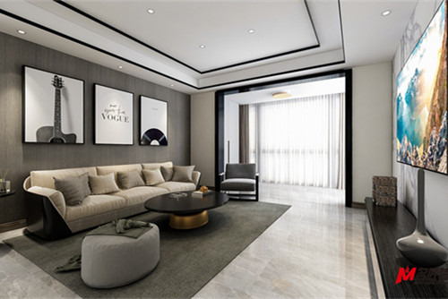 德陽市濱湖.之春現代簡約風格三居室裝修案例