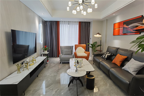 德陽市電信小區(qū)現(xiàn)代簡約風格三居室裝修案例