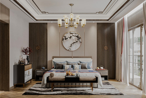 淮安市麗正花苑新中式風格別墅裝修案例