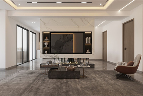 茂名市荔晶新城輕奢風格三居室裝修案例