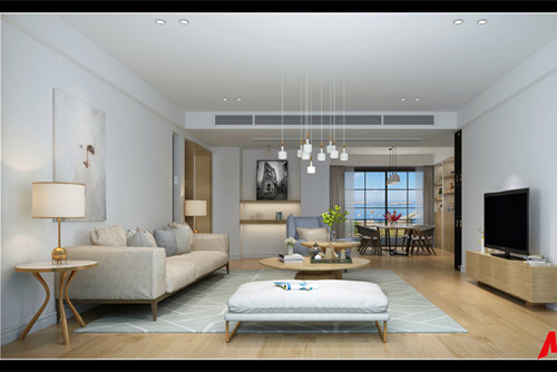 湛江市中華廣場現代簡約風格三居室裝修案例