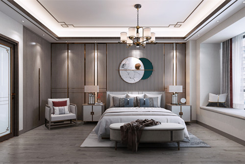 湛江市御景名城新中式風格平層裝修案例