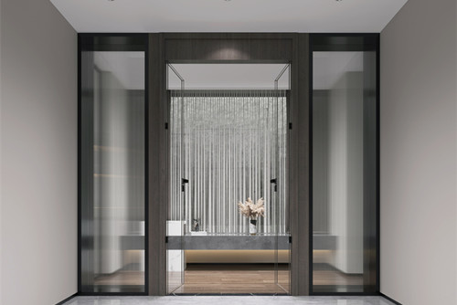 海口市民貿大廈現代簡約風格四居室裝修案例