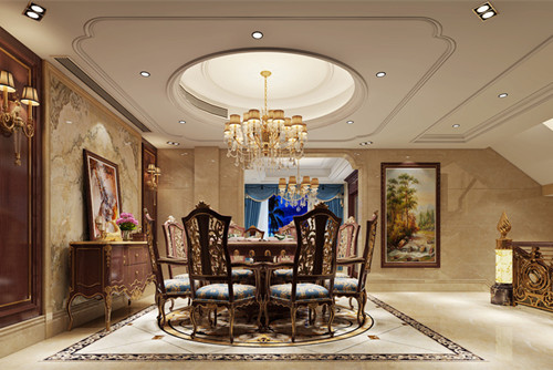 泰州市濱江新寓歐式風格別墅裝修案例
