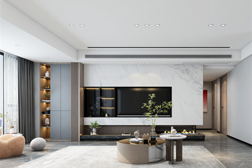 江門市珠江國際新城現(xiàn)代簡約風(fēng)格三居室裝修案例