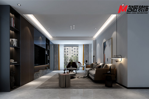 臺州市八一賓館邊現代簡約風格三居室裝修案例