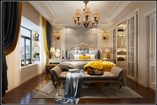 佛山市保利中央公園歐式風格三居室裝修案例