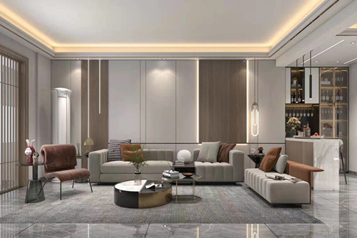 潮州市邦妮花園現代風格三居室裝修案例