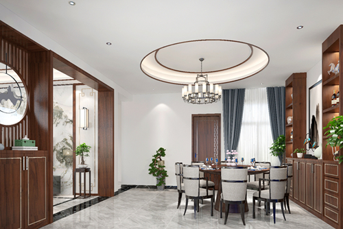 韶關(guān)市中核錦苑新中式風(fēng)格別墅裝修案例