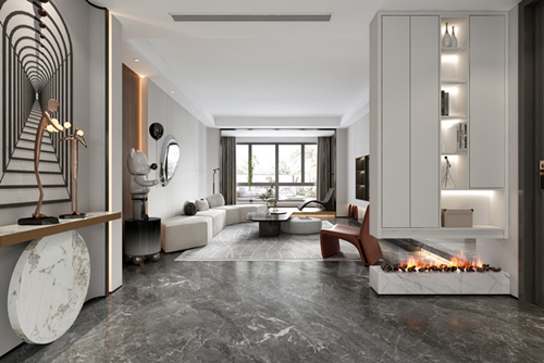 衢州市紫荊花苑輕奢風(fēng)格四居室裝修案例