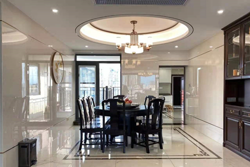 河源市華南城十里東岸四期洋房新中式風格別墅裝修案例