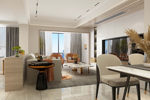 廣州市東圃廣場現代簡約風格三居室裝修案例