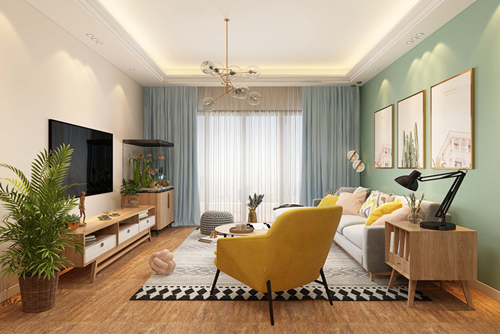 廣州市東圃廣場北歐風格四居室裝修案例