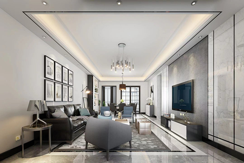 清遠市北部萬科城現代簡約風格三居室裝修案例