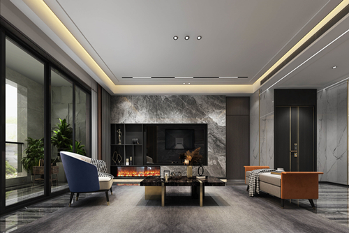 海口市成信景苑輕奢風格平層裝修案例