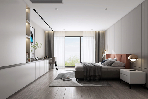 海口市輕工機械廠宿舍現代風格三居室裝修案例