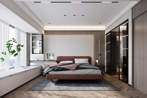 海口市愛華小區(qū)現(xiàn)代簡約風格平層裝修案例