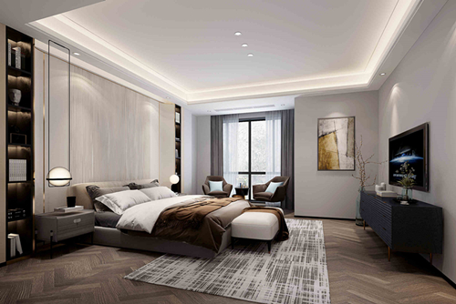 嘉興市合景天峻現代簡約風格復式裝修案例