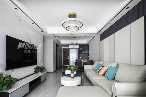 嘉興市寶石公館現代簡約風格三居室裝修案例