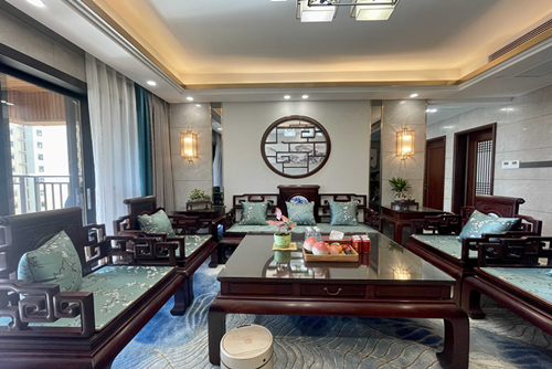 江門(mén)市鶴山十里方圓新中式風(fēng)格四居室裝修案例