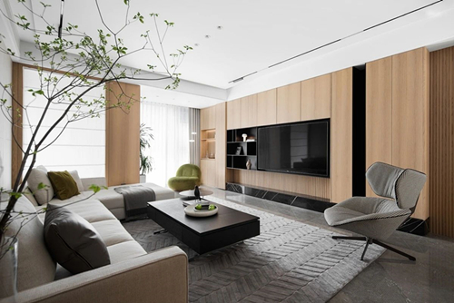 江門市奧園泉林黃金小鎮現代風格三居室裝修案例