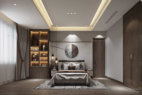 三明市白沙社區(qū)新中式風格別墅裝修案例