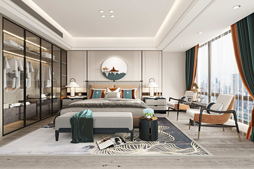 汕頭市和府新中式風格四居室裝修案例