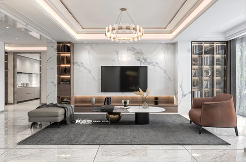 汕頭市時代金湖灣輕奢風格復式裝修案例