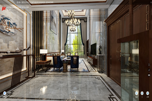 廣州市鴻成&middot;珠江玥新中式風格復式裝修案例