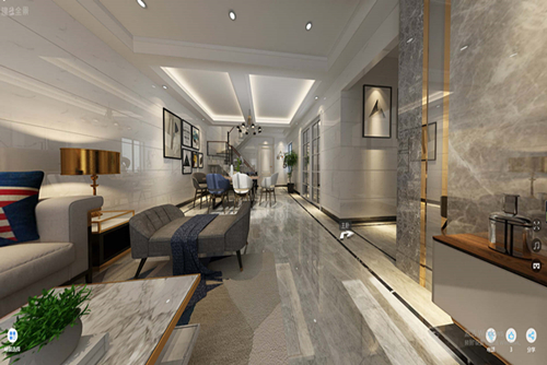 廣州市匯景新城輕奢風(fēng)格復(fù)式裝修案例