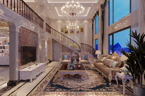 潮州市潮安中行宿舍樓歐式風格別墅裝修案例