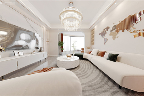 莆田市金域瀾山現代簡約風格三居室裝修案例