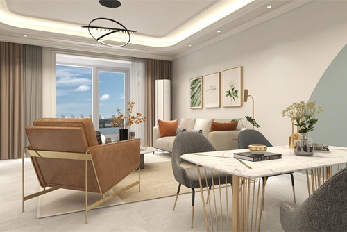 海口市輕工機械廠宿舍現代簡約風格三居室裝修案例