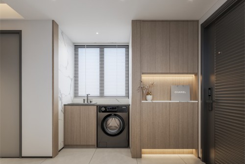 汕頭市海灣一城時(shí)代花園現(xiàn)代風(fēng)格三居室裝修案例