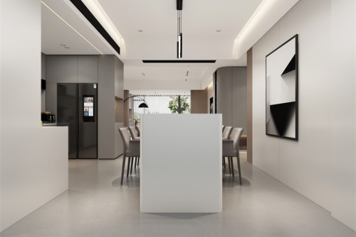 汕頭市海灣一城時(shí)代花園現(xiàn)代風(fēng)格三居室裝修案例